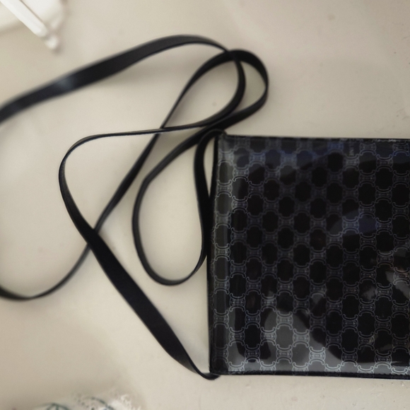 CELINE Black Macadam Shouldar Bag Wallet Sacoche-Vinal Leather - Picture 11 of 16